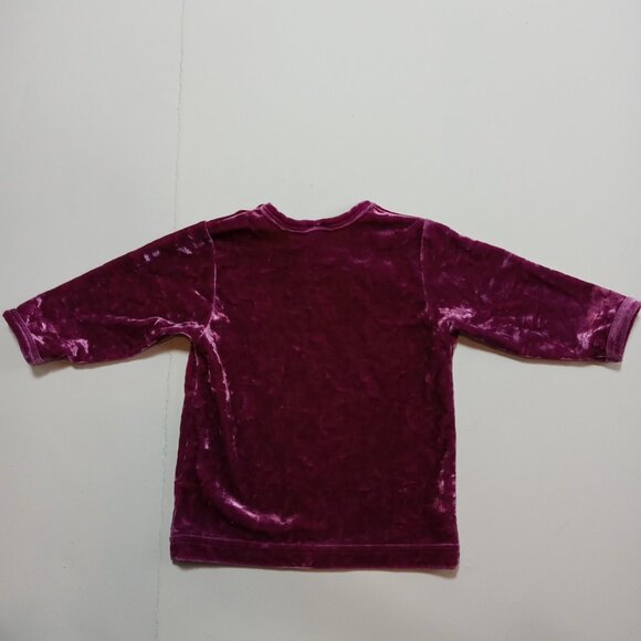 NEXT Pink Velour Top Shirt Baby Girl 3-6 Months up to 18 lbs Holiday Party - Picture 7 of 8